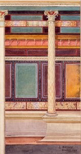 Architektonischer Stil Fresko im Cubiculum, Haus der Silberhochzeit, Pompeji, 1897