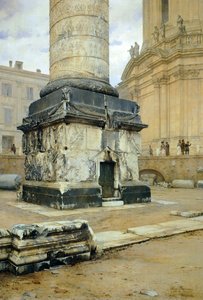 Trajanssäule in Rom, von Luigi Bazzani von Luigi Bazzani