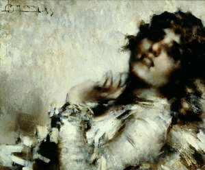Porträt einer Frau von Luigi Conconi