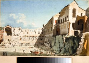 Baustelle des Abrisses der Kirche und des Klosters von Saint Dominica in Genua von Luigi Garibbo