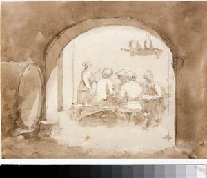 Innenansicht eines Gasthauses von Luigi Garibbo