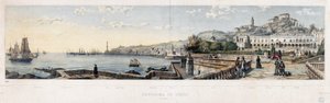 Panoramablick auf die Stadt Genua (Lithographie) von Luigi Garibbo