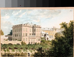 Ansicht der Villa Cambasio, Genua