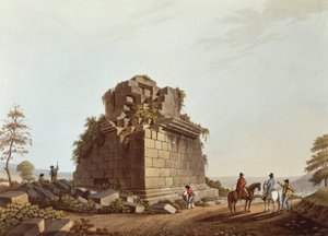 Sockel einer monumentalen Säule, Sizilien, Illustration aus Ansichten von Italien