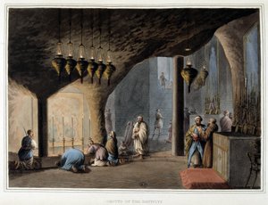 Höhle der Geburt in Bethlehem - in „Views in the ottoman dominions in Europe, Asia...“ von Luigi Mayer, London