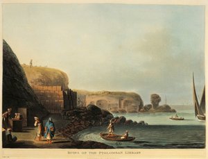 Ägypten, Alexandria, Ruinen der Ptolemäischen Bibliothek von Luigi Mayer