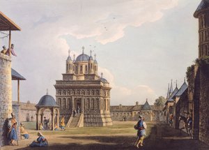 Kloster Santa Maria, von Luigi Mayer, Griechenland 19. Jahrhundert Gravur von Luigi Mayer