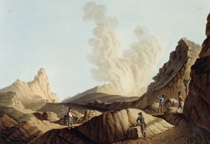 Stromboli-Insel, Krater von Luigi Mayer