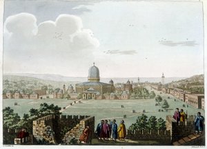 Der Tempel Salomos (Moschee in Jerusalem) - in „Ansichten in den osmanischen Herrschaftsgebieten, in Europa, in Asien und einigen Mittelmeerinseln“ von den Originalzeichnungen von Luigi Mayer, London
