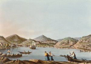 Der westliche Hafen der Insel Samos, Platte 60 aus Ansichten in den osmanischen Herrschaftsgebieten, veröffentlicht von R. Bowyer, 1810