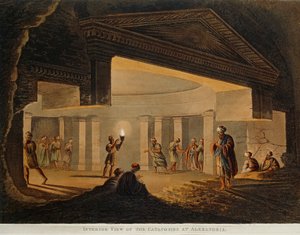 Ansicht der Katakomben von Alexandria (Ägypten) aus Ansichten in Ägypten von Luigi Mayer, Gravur