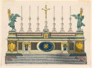 Altar aus buntem Marmor, ca. 1820 von Luigi Righetti