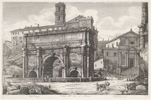 Bogen des Septimius Severus in Rom von Luigi Rossini