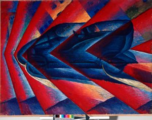 Dynamik eines Autos von Luigi Russolo