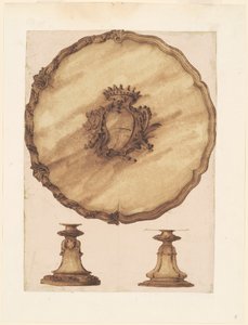 Ein Tablett und ein durchbrochener Sockel von Luigi Valadier