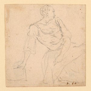 Sitzende Frau