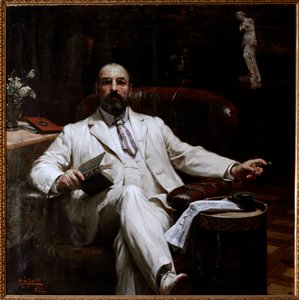 Porträt des schottischen Versicherers und Kunstschützers Evan Mackenzie von Luigi de Servi (1863-1945) 1902, Genes, Galleria d