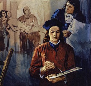 Raffael wurde bei dem Maler Perugino in die Lehre gegeben