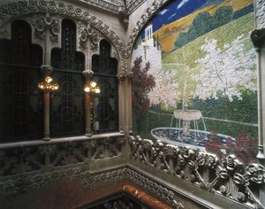 Mosaiken, Casa Nava (1901-1907), Reus - DOMENECH I MONTANER, Lluis (1850-1923). Navas Haus. 1901-1907. SPANIEN. Reus. Navas Haus. Innenmosaikdekoration. Modernismus. Architektur. von Luis Domenech i Montaner