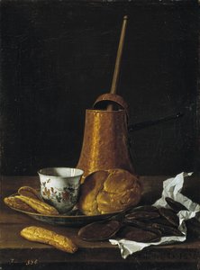 Stillleben mit Schokolade und Gebäck, 1770