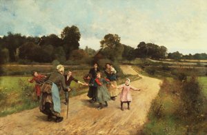 Großmutter treffen, ca. 1900 von Luis Jimenez y Aranda