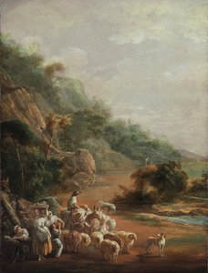Szene mit Dorfbewohnern (1786) von Luis Paret y Alcazar