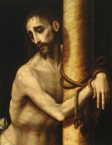 Christus an die Säule gebunden von Luis de Morales