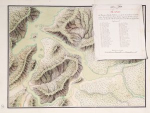 Karte des Flusses Valdivia und Umgebung, Chile von Luis de Surville