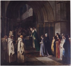 Königin Isabella die Katholische in der Kartause von Miraflores von Luis Alvarez Catalá