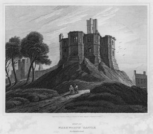 Burgfried von Warkworth Castle, Northumberland (Gravur) von Luke (after) Clennell