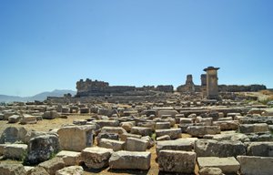 Blick auf die Ausgrabungen vom Agora, Xanthos, Türkei von Lycian