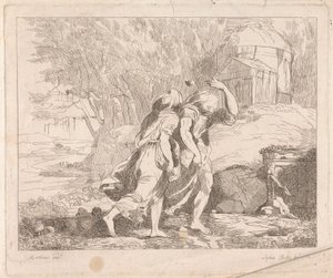 Deukalion und Pyrrha nach der Flut