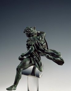 Griechische Kunst: „Der König von Makedonien Alexander der Große (356-323 v. Chr.) zu Pferd“ Bronze-Skulptur von Lysippos von Sikyon (395-305 v. Chr.) 4. Jahrhundert v. Chr. Rom, Museo Nazionale di Villa Giulia, Italien von Lysippos (attributed to)