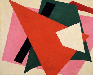 Architektonische Malerei - Gemälde von Lyubov Sergeyevna Popova (1889-1924) - 1917 - Öl auf Leinwand - 80x98 - Museum of Modern Art, New York von Lyubov Sergeevna Popova