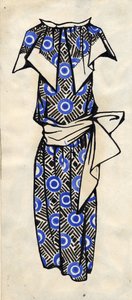 Entwurf für ein Kleid, 1924 von Lyubov Sergeevna Popova