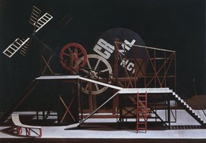 Bühnenbild für das Theaterstück Der prächtige Hahnrei von F. Crommelynck von Lyubov Sergeevna Popova