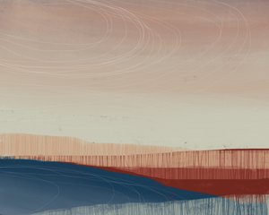 Abstrakter Wüstensonnenuntergang von MANSI SAXENA