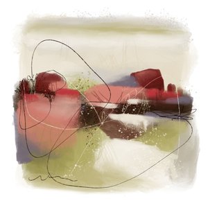 Erdige abstrakte Landschaft von MANSI SAXENA