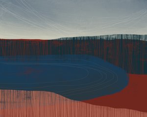 Ruhige Texturierte Landschaft von MANSI SAXENA