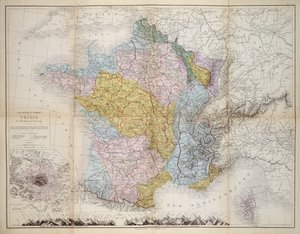Karte von Frankreich, ca. 1830-40