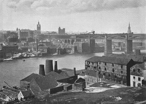 Newcastle-on-Tyne, von den Rabbit Banks, ca. 1900 von M. Aunty