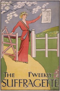 Plakat für die Zeitung The Suffragette von M Bartels