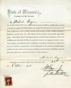 Treueeid von Michael Cayon aus Missouri, County of St. Louis