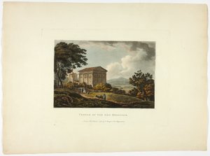 Tempel des Gottes Rediculus, Tafel fünf aus den Ruinen von Rom von M. Dubourg