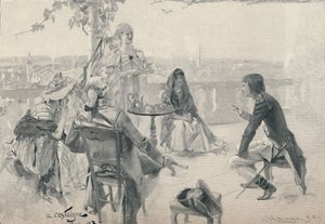 Napoleon in der Gesellschaft in Valence, 1785, 1896