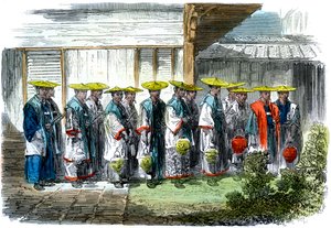 Die Nachtwache in Jeddo Edo, Japan, 1864 von M. Jackson