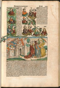 Stammbaum von Laban, aus der Nürnberger Chronik von Hartmann Schedel (1440-1514), gedruckt 1493
