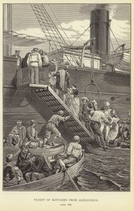 Flucht von Flüchtlingen aus Alexandria von M. Schonberg