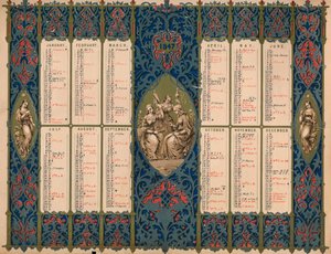 Kalender mit Heiligentagen und königlichen Geburtstagen, 1847