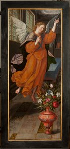 Anbetung der Könige, Triptychon, Rückseite der linken Tafel von Maarten de Vos